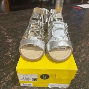 New Old Soles Kids Silver Gladiator Sandals